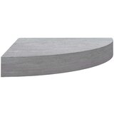 vidaXL Kotna stenska polica betonsko siva 25x25x3,8 cm MDF | Shoptok.si