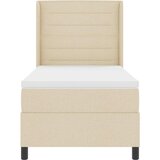  Krevet s opruga kutije s jastukom Krema 200 x 90 cm tkanina | shoptok.hr