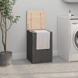vidaXL Kutija za rublje siva 44x44x66 cm od masivne borovine u