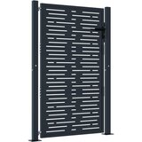  Vrtna vrata antracit 100x125 cm čelična četvrtasti dizajn | shoptok.hr