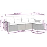 vidaXL 5-dijelni set vrtnih sofa s jastucima poliratan smeđi | shoptok.hr
