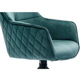 Livetastic Naslanjač Samt, Zelena, Vrtljiv | Shoptok.si