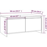  Stolić za kavu boja hrasta 90 x 50 x 41,5 cm konstruirano drvo | shoptok.hr