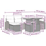  Set za vrtni kauč Set od 7 Siva Ratan Vrtni kauč Pravokutni | shoptok.hr