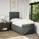  Krevet s oprugama i madracem tamnosivi 90x200 cm od tkanine | shoptok.hr