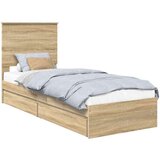 Krevet s od storage Sonoma hrast 75 x 190 cm Konstruirano drvo | shoptok.hr