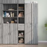 vidaXL Visoka omara siva sonoma 30x42,5x185 cm inženirski les | Shoptok.si