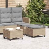  Vrtni tabure s jastucima 2 kom bež 55x55x36 cm poliratan | shoptok.hr