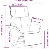  Naslonjač od umjetne kože s osloncem za noge boja cappuccina | shoptok.hr