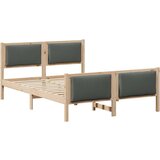  Okvir za krevet Tamno siva 135 x 190 cm tkanina | shoptok.hr