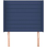  Uzglavlje s ušima plavi 83x16x118/128 cm od tkanine | shoptok.hr
