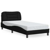  The Living Store Posteljni okvir z LED lučkami črn 90x200 cm tkanina - Posteljni Okvir, (21455150) | Shoptok.si