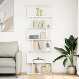vidaXL Pregrada s knjižno omaro 6-nadst. bela 70x24x193 cm inž. les | Shoptok.si