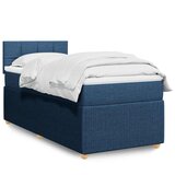  Krevet s oprugama i madracem plavi 90 x 200 cm od tkanine | shoptok.hr