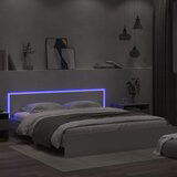  The Living Store Posteljni okvir z vzglavjem in LED 200x200 cm - Posteljni Okvir, (21498887) Cene