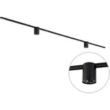 QAZQA Modern railsysteem zwart met 2 spots 1-fase - Iconic Rondoo Up Cene