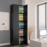  Uredski ormarić crni 60 x 32 x 190 cm od konstruiranog drva | Eponuda.com