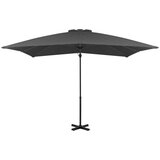  Previsni senčnik z aluminijastim drogom 250x250 cm antracit | Shoptok.si