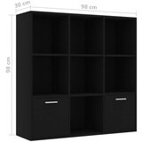 vidaXL ormarić za knjige crni 98 x 30 x 98 cm od iverice | shoptok.hr