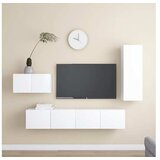  Komplet TV omaric 4-delni bela iverna plošča | Shoptok.si