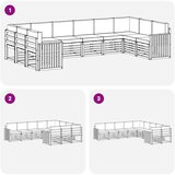  Set vanjskih sofa 10 pcs Bijela i antracit 363 x 187,5 x 73 cm | shoptok.hr