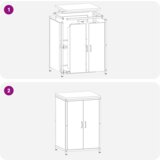 vidaXL ormar za kuhinjsko skladištenje s policom 60 x 50 x 92 cm čelik | shoptok.hr