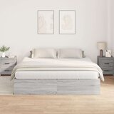  Krevet s prostorom za pohranu Siva Sonoma 200x200 cm | shoptok.hr