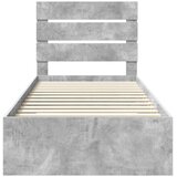 vidaXL Konstrukcija postelje Betonsko siva 90 x 190 cm Konstruiran les, (5000113695) | Shoptok.si