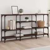  Konzolni stol boja smeđeg hrasta 160x29x80 cm konstruirano drvo | shoptok.hr