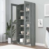 vidaXL Vitrina siva sonoma 82,5x30,5x185,5 cm konstruiran les | Shoptok.si