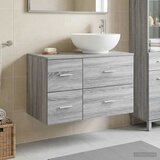  Set namještaja za kupaonicu 2 kom. Siva Sonoma 49,5 x 44,5 x 80 cm | shoptok.hr