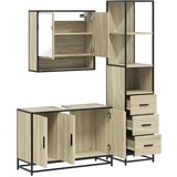 vidaXL 3-dijelni set kupaonskog namještaja boja hrasta sonome drveni | shoptok.hr