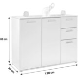 XXXL Komoda Christian, Bela | Shoptok.si