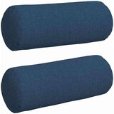 vidaXL Blazine 2 pcs Modra Ø 15 x 40 cm blago | Shoptok.si