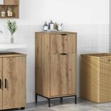 vidaXL Kopalniška omarica s predalom artisan hrast 39.5 x 36 x 88 cm | Shoptok.si