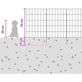  Ograda za vrt s kolčićima 12 pcs 35 x 50 cm Mesh Srebrna | Eponuda.com