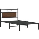  Posteljni okvir brez vzmetnice rjavi hrast 107x203 cm inž. les, (21829315) | Shoptok.si