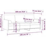  Trosjed s ukrasnim jastucima svjetlosivi 180 cm baršunasti | shoptok.hr