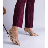 Gemre Beige braided sandals with stones Ellania | Shoptok.si