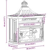  Stenska Poštna Škatla Rdeča 40,5 x 16 x 45 cm Lit aluminij, (5000133025) | Shoptok.si