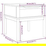  Mizica za svetilko FLORO vošč. rjava 55x55x54 cm trdna borovina, (22056670) | Shoptok.si