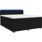  Boxspring krevet s madracem Crna 160 x 200 cm Tkanina | shoptok.hr