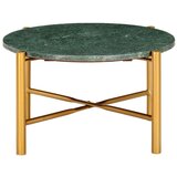 vidaXL Klubska mizica zelena 60x60x35 cm kamen z marmorno teksturo | Shoptok.si