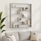  Zidna polica Betonska siva 103 x 17 x 102 cm Prerađeno drvo - Betonska siva | shoptok.hr