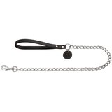 Hunter vodilica za pse metalna 13 mm/110 cm, koža crna | shoptok.hr