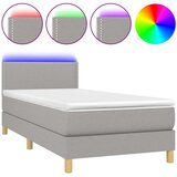  box spring s madracem LED svjetlosivi 80x200 cm tkanina | shoptok.hr