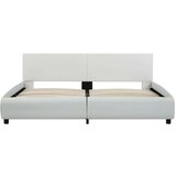  Okvir za krevet od umjetne kože LED bijeli 160 x 200 cm | shoptok.hr