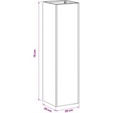  Vrtna saksija Maslinastozelena 20 x 20 x 75 cm Čelična vrata | shoptok.hr