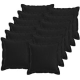  Presvlaka za jastuk 12 kom. HOUTEN Crna 50 x 50 cm Umjetni lan - Crna 50 x 50 cm 12 | shoptok.hr