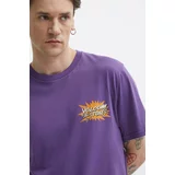 Volcom Bombažna kratka majica moški, vijolična barva